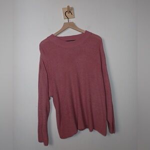 Free People Beach Pink Mauve Knit Long Sleeve Sweater size S